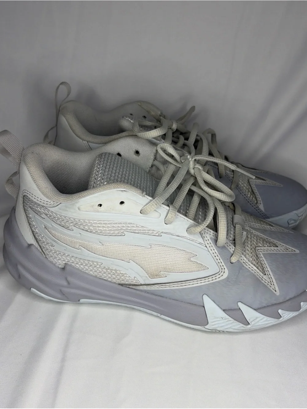 Puma Light Gray Basketball Sneakers